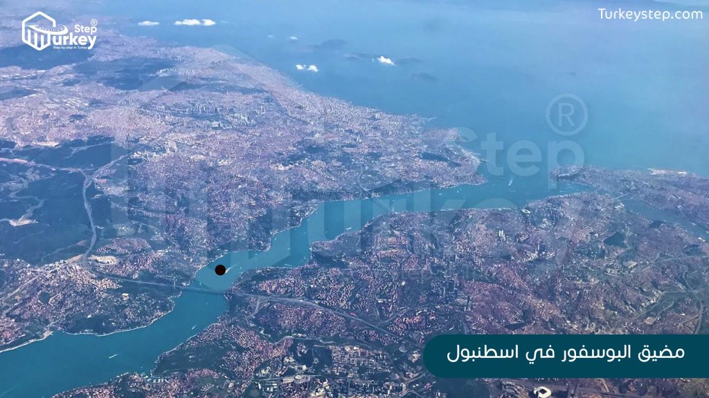 مضيق البوسفور في اسطنبول من السماء ر